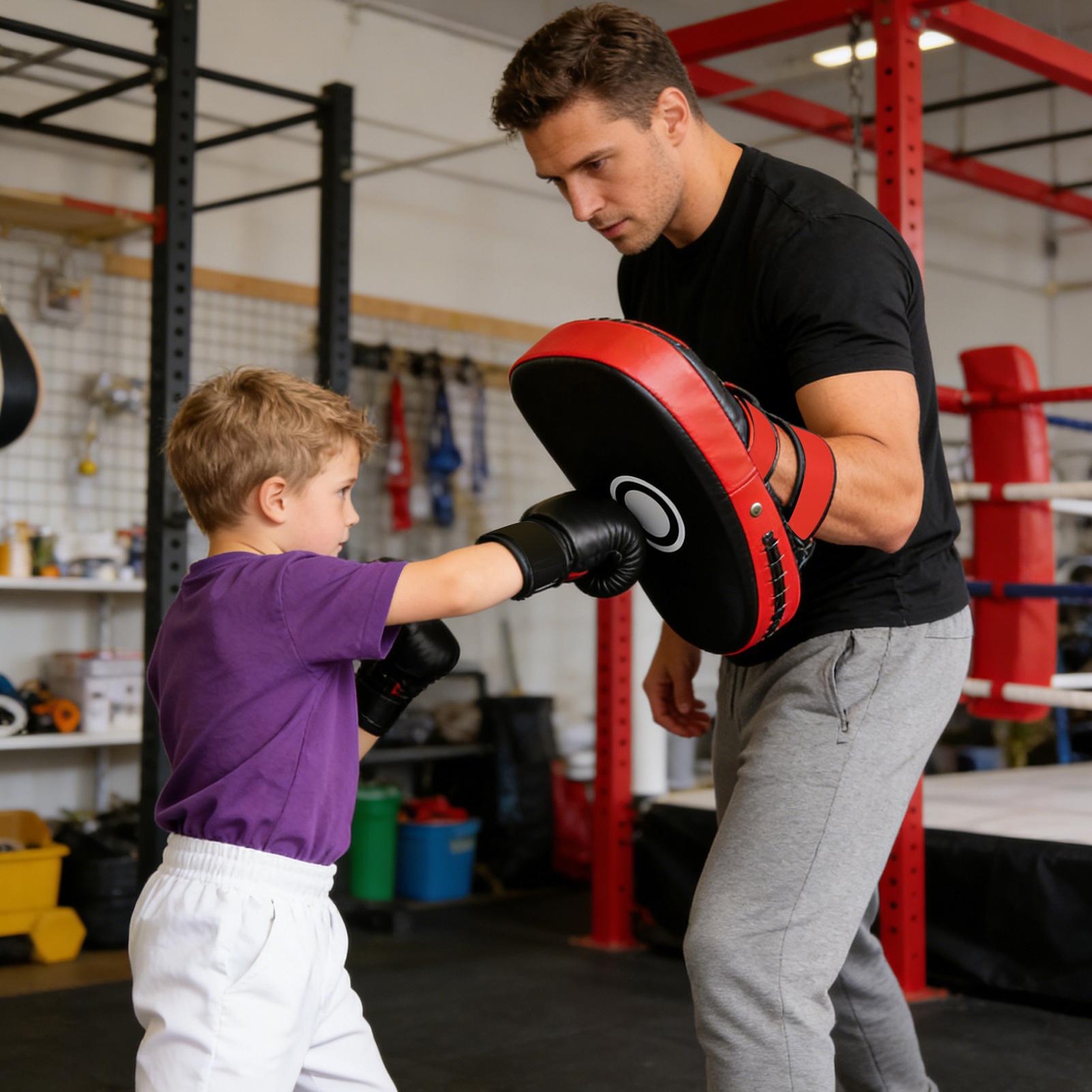 Home Gym Gym Equipment - PU Leather Boxing Pads Curved Kick