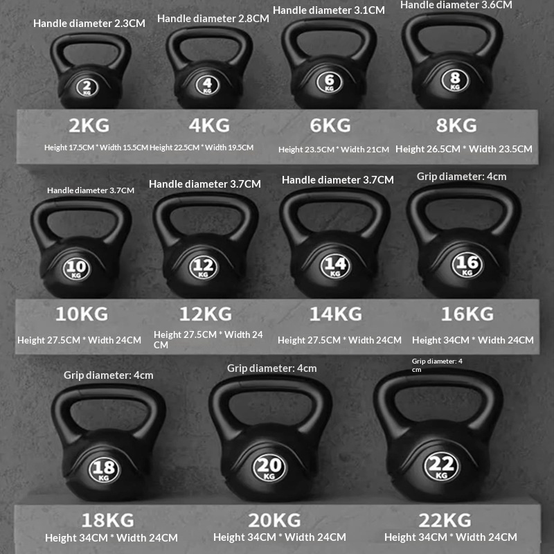 Home Gym Gear - 2026 Fitness Adjustable 8kg Kettlebell Ergonomic