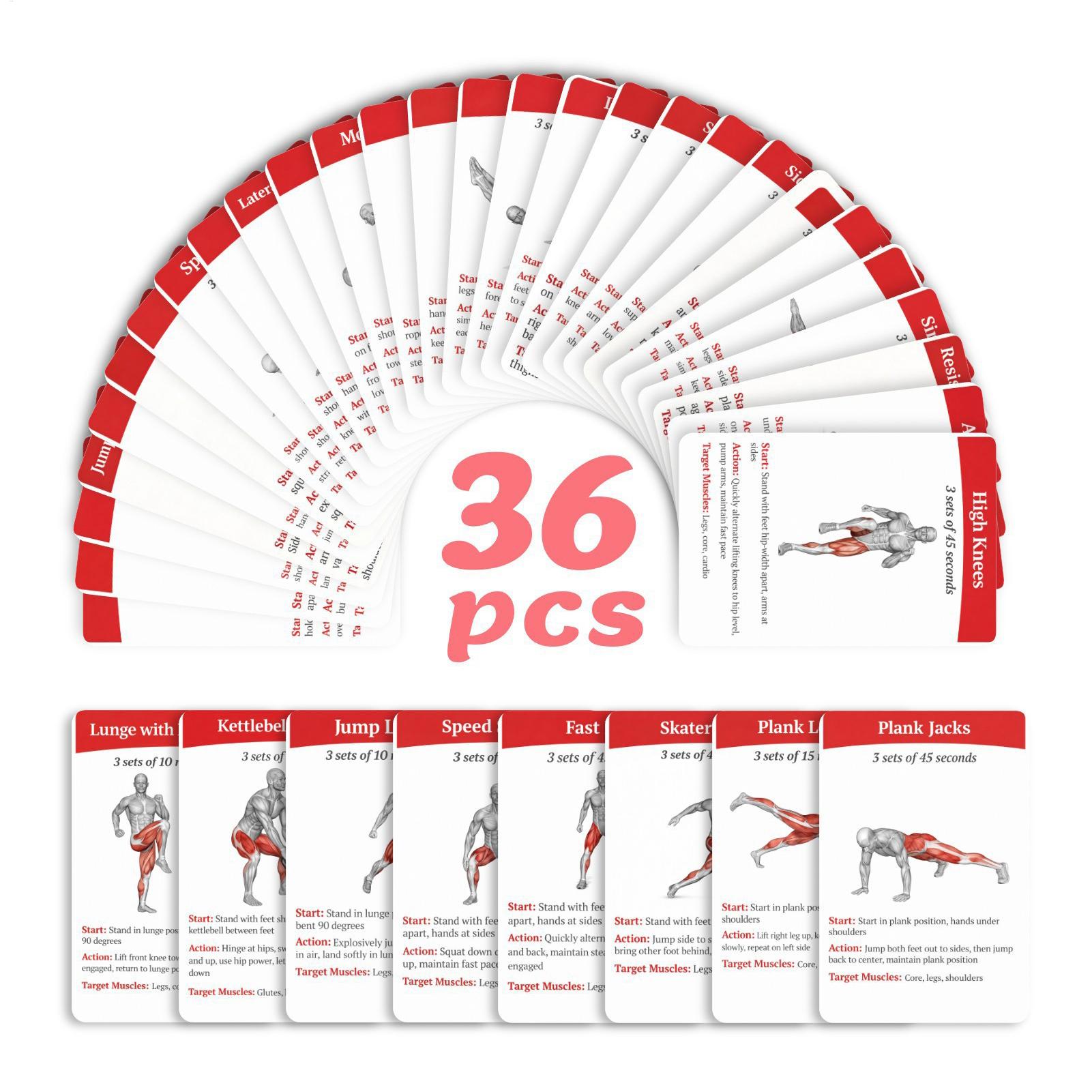 Workout Cards Exercise Deck 36 - Home Gym Outfit ulasan dan harga