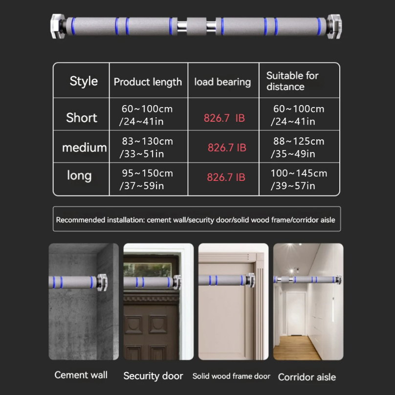 Telescopic Doorway Pull Up Bar - Suspension Trainer Door ulasan dan harga