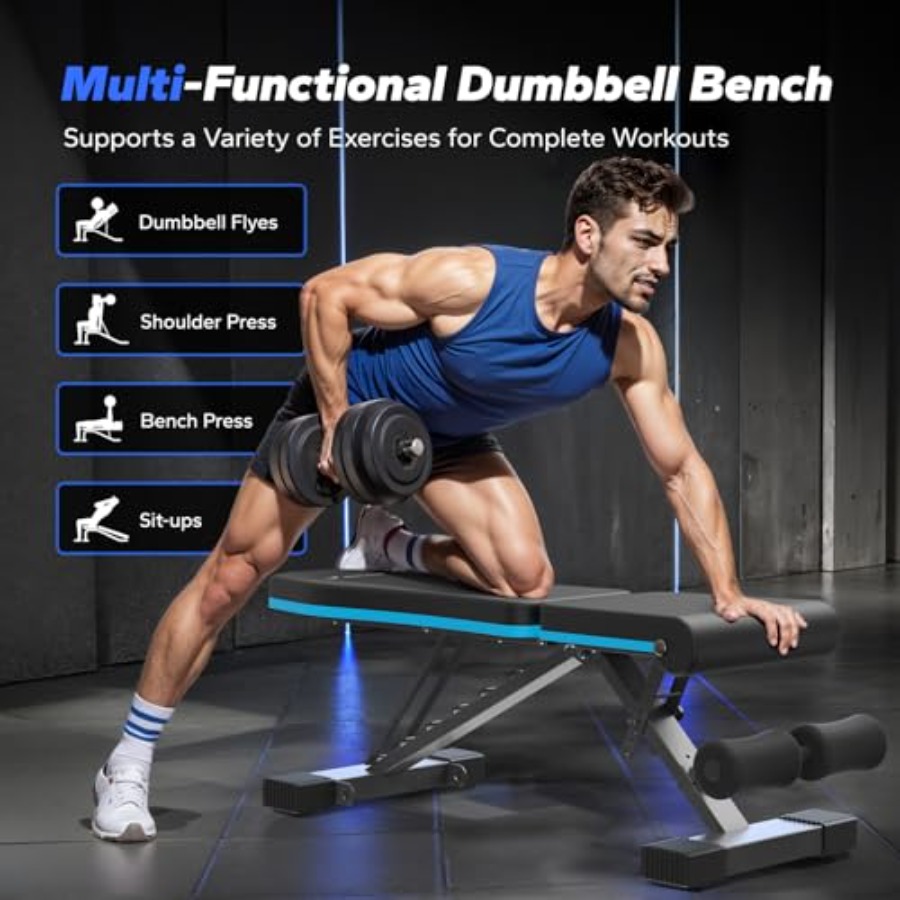 Foldable Weight Bench for Home - Home Gym With Leg Press ulasan dan harga