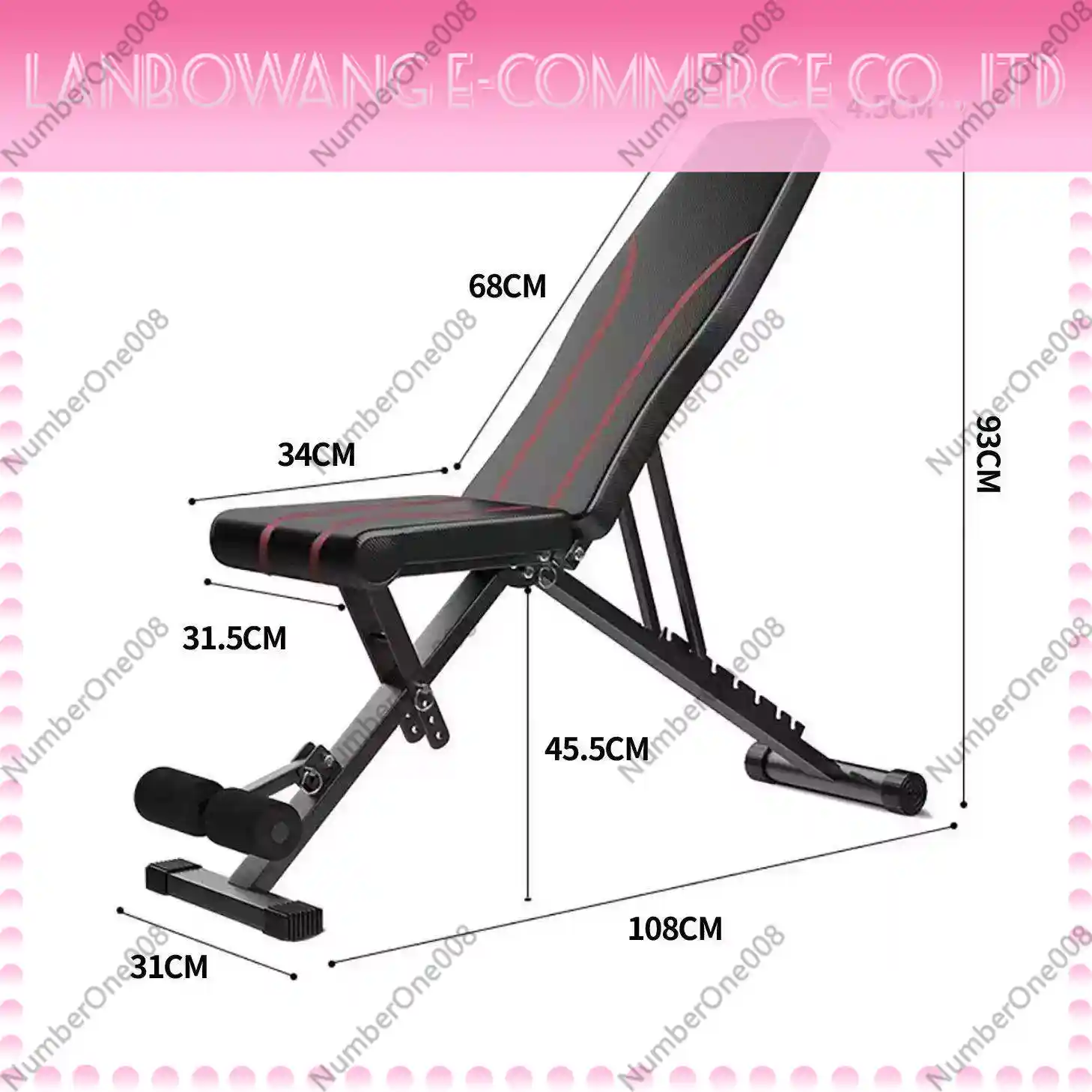 Folding Dumbbell Bench Supine  - Home Gym Installation ulasan dan harga